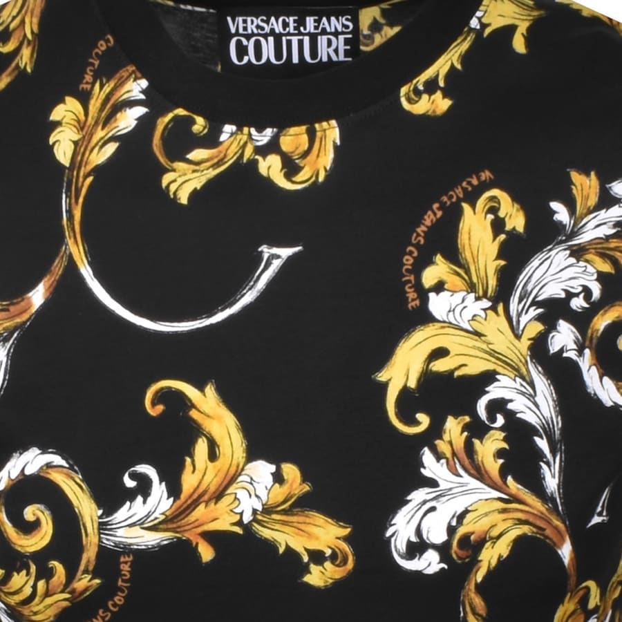 Versace Jeans Couture All Over Print T Shirt Black